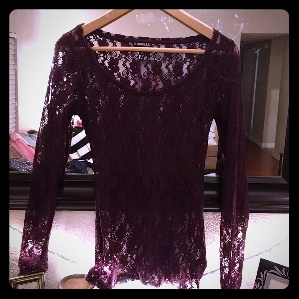 Lace, long sleeve shirt